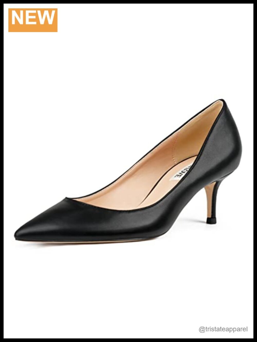 Pointed Toe Kitten Heel Pumps Slip-On Dress Shoes